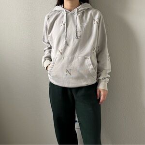 Cream/grey Nike Hoodie